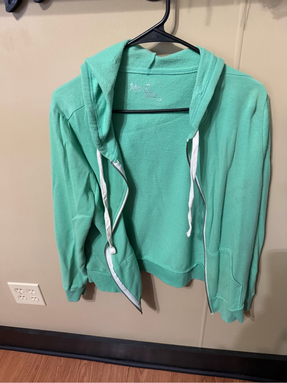 Women's Mint Green Fleece Zip Hoodie